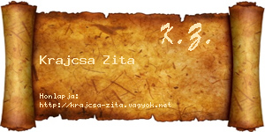 Krajcsa Zita névjegykártya